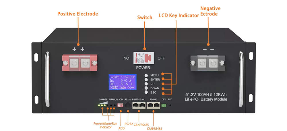10 Years lifespan lithium battery blocks LiFePo4 48V(12V-48V) 100Ah-01 (4)